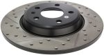 StopTech Power Slot 09-10 Audi A4 A4 Quattro   08-10 A5   10 S4 Rear Right Drilled & Slotted Rotor Online Hot Sale