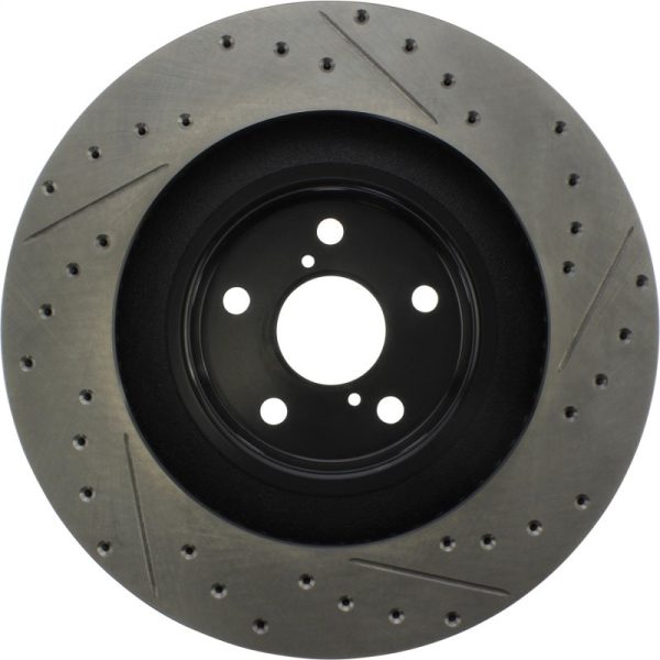 StopTech 13-18 Lexus GS350 Slotted & Drilled Front Right Rotor Online now