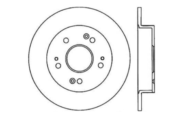 StopTech 06-09 Honda Civic Ex Si Slotted & Drilled Right Rear Rotor For Discount