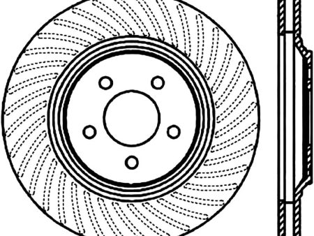 StopTech Power Slot 94-04 Ford Mustang Front Right Slotted CRYO Rotor on Sale