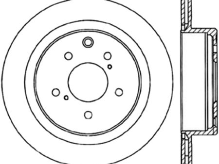 StopTech Power Slot 6 89-96 Nissan 300ZX Slotted & Drilled Left Rear Rotor on Sale