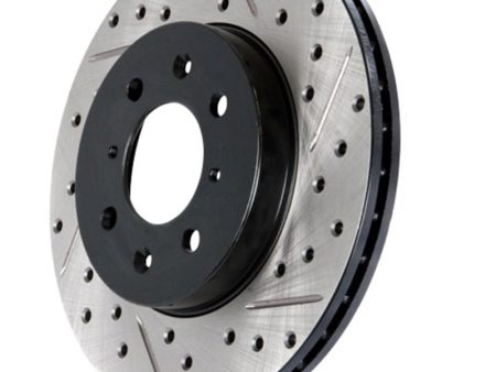 StopTech Select Sport Nissan Slotted and Drilled Right Rear Rotor on Sale