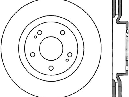 StopTech Power Slot 08-09 Evo 10 Cryo Slotted Left Front Rotor on Sale