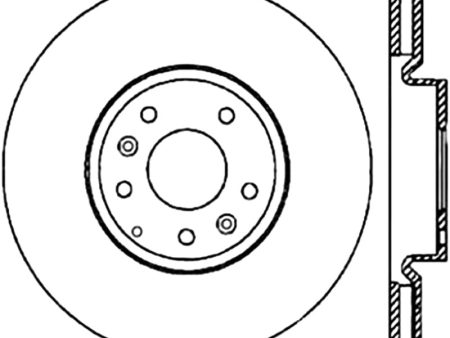 StopTech Power Slot 2003+ Mazda RX8 Slotted CRYO Right Front Rotor - SPORT SUSPENSION ONLY Hot on Sale