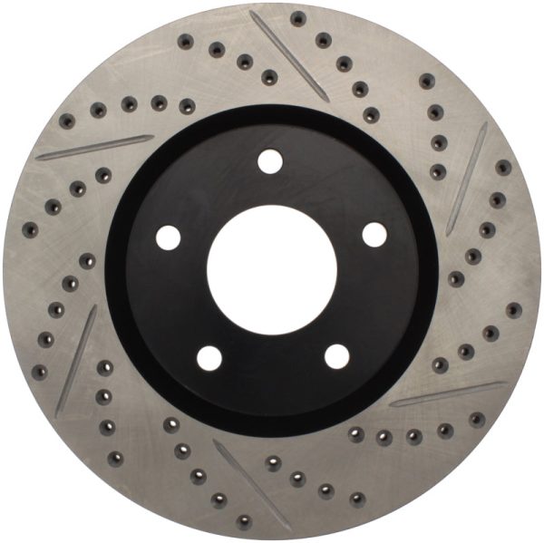 StopTech 1 02-05 Infiniti G35 (alloy disc)   6 02-05 Nissan 350Z Slotted & Drilled Right Front Rotor Discount