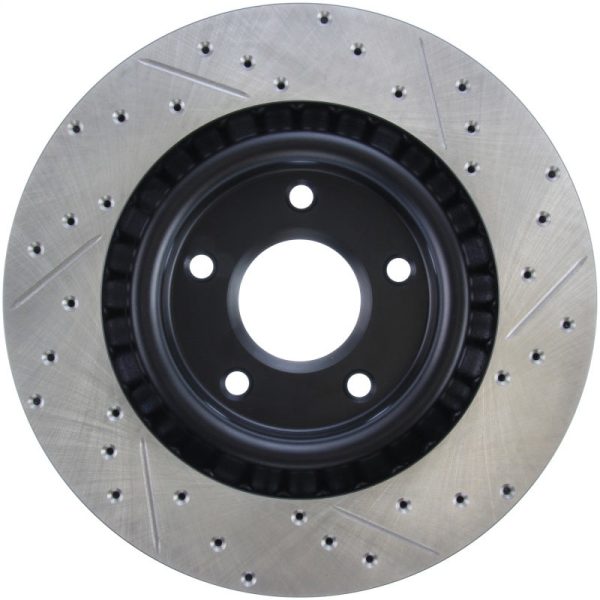 StopTech Power Slot 05-07 Cadillac XLR   06-09 Chevy Corvette Front Right Drilled & Slotted Rotors For Cheap