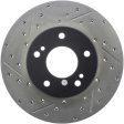 StopTech Power Slot 6 89-96 Nissan 300ZX Slotted & Drilled Right Front Rotor For Cheap