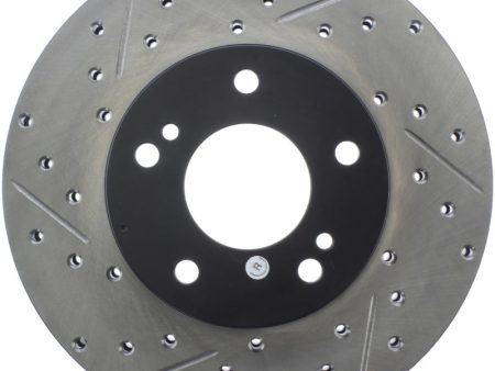 StopTech Power Slot 6 89-96 Nissan 300ZX Slotted & Drilled Right Front Rotor For Cheap