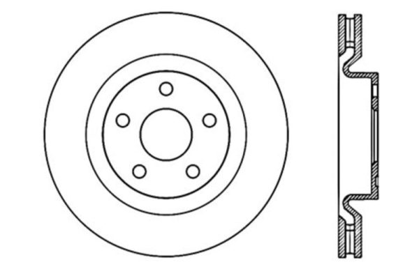 StopTech 08-09 Pontiac G8 Slotted & Drilled Front Left Rotor on Sale