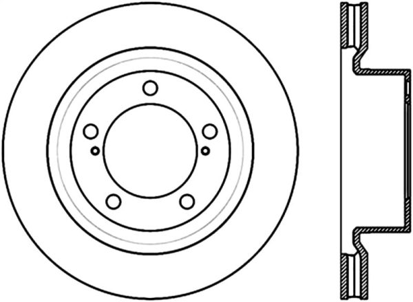 StopTech 17-18 Lexus LX SportStop Cryo Slotted & Drilled Front Right Rotor For Discount