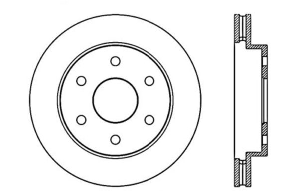 StopTech 99-06 GMC Sierra (2dr) Front Right Slotted & Drilled Rotor Fashion