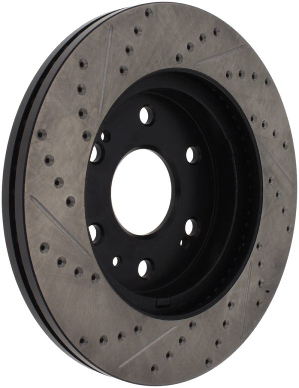 StopTech 05-10 GMC Sierra 1500 (w Rear Drum)   07-09 GMC Yukon Front Left Slotted & Drilled Rotor on Sale