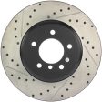 StopTech 08-09 BMW 535 Series   04-09 545i 550i 645Ci 650i Slotted & Drilled Right Front Rotor For Sale