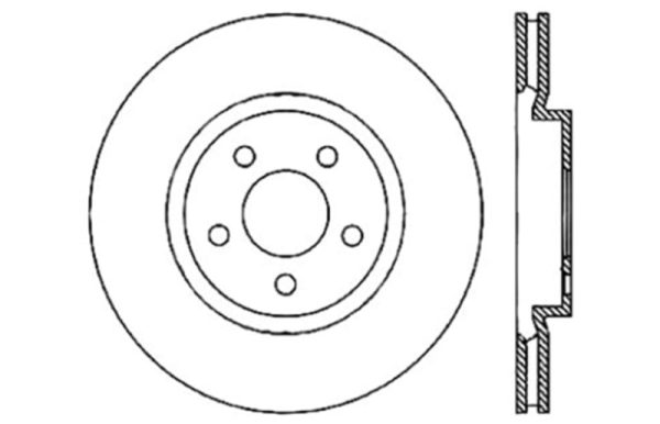 StopTech 05-09 Chrysler 300 (5.7L V8 exc SRT-8) Front Left Slotted & Drilled Rotor For Discount