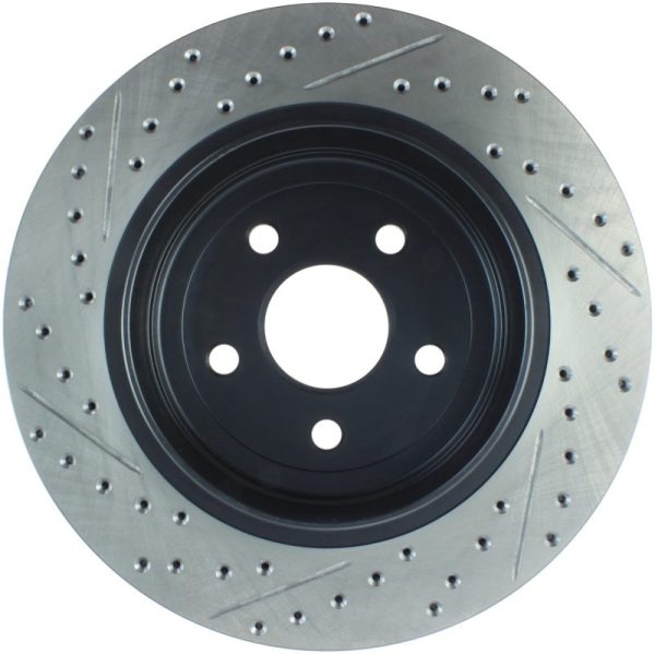 StopTech 12-15 Jeep Cherokee SRT8 Sport Slotted & Drilled Rear Driver Side Brake Rotor For Discount