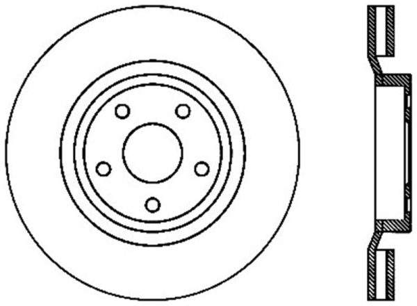 StopTech 06-10 Jeep Grand Cherokee SRT-8 Slotted & Drilled Front Left Rotor For Sale