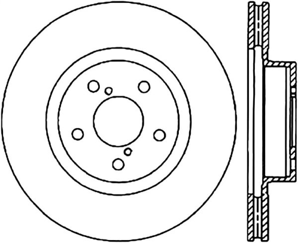 StopTech 05-17 Subaru Impreza WRX STi SportStop Cryo Slotted & Drilled Front Right Rotor Sale