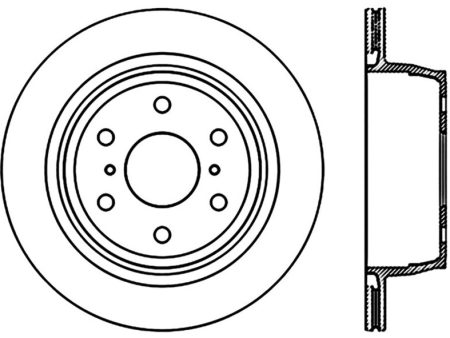 StopTech Power Slot 07-09 Cadillac Escalade   07-09 Chevy Avalanche Rear Left Slotted CRYO Rotor For Sale