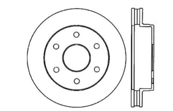 StopTech 92-00 GMC Suburban 1500 4WD (6 lug) Front Left Slotted & Drilled Rotor Online Hot Sale