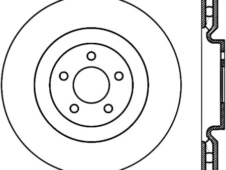 StopTech 07-13 Mustang Shelby   11-13 Mustang GT Fr Right Slotted & Drilled CRYO-STOP Brake Rotor Online now