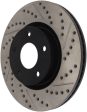 StopTech 1 02-05 Infiniti G35 (alloy disc)   6 02-05 Nissan 350Z Slotted & Drilled Left Front Rotor Hot on Sale