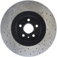 StopTech Drilled & Slotted Left Sport Brake Rotor for 2009 Cadillac CTS-V Hot on Sale