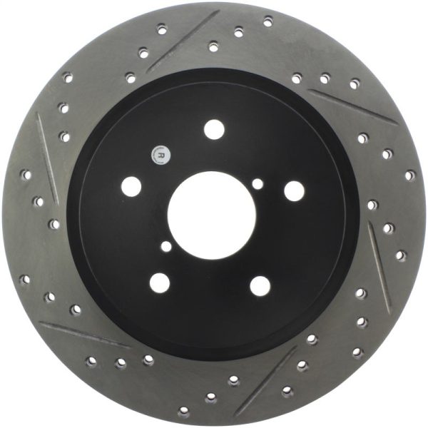 StopTech 16-17 Subaru WRX (w Eyesight Technology) Sport Slotted & Drilled Rear Right Rotor Sale