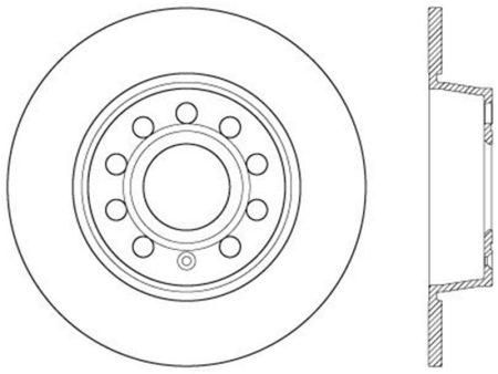 StopTech 10-12 and 15-16 Audi A3 A3 Quattro Sportstop Cryo Slotted & Drilled Rear Right Rotor Discount