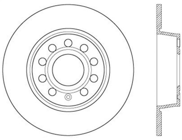 StopTech 10-12 and 15-16 Audi A3 A3 Quattro Sportstop Cryo Slotted & Drilled Rear Right Rotor Discount