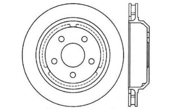 StopTech 98-02 Chevrolet Camaro   Pontiac Firebird Trans Am Slotted & Drilled Rear Left Rotor Online Hot Sale