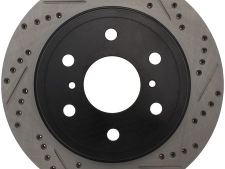 StopTech 05-10 GMC Sierra (w  Rear Drum)   07-09 GMC Yukon Rear Right Slotted & Drilled Rotor Sale