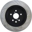 StopTech Power Slot 06-11 Lexus GS Series   06-12 IS350 Rear Right Drilled & Slotted Rotor Hot on Sale