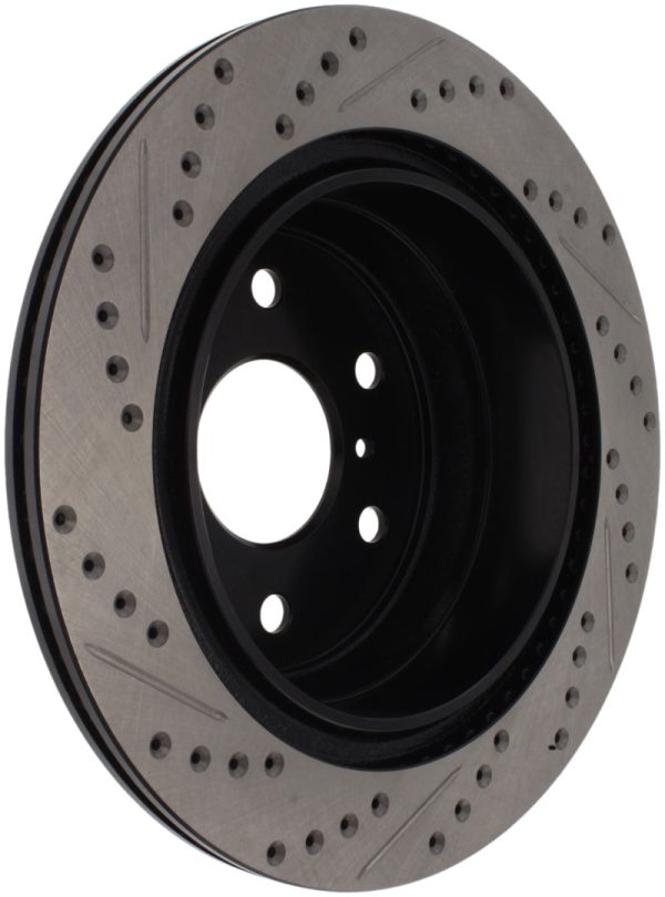 StopTech 05-10 GMC Sierra (w  Rear Drum)   07-09 GMC Yukon Rear Right Slotted & Drilled Rotor Sale