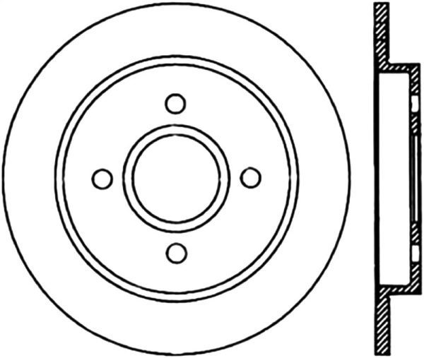 StopTech Power Slot 14-19 Ford Fiesta   01-07 Ford Focus Slotted Left Rear Cryo Rotor Hot on Sale