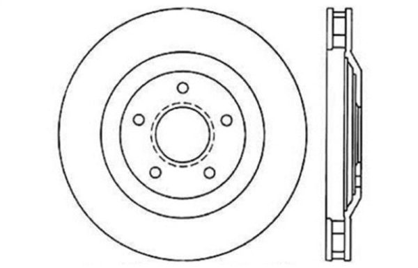 StopTech Power Slot 97-04 Chevy Corvette   04 & 08 Cadillac XLR XLR-V Front Left Drilled Rotors Online now