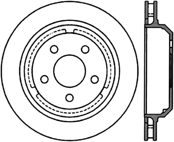 StopTech Power Slot 98-02 Chevy Pontiac Camaro Firebird Slotted Left Rear CRYO Rotor on Sale