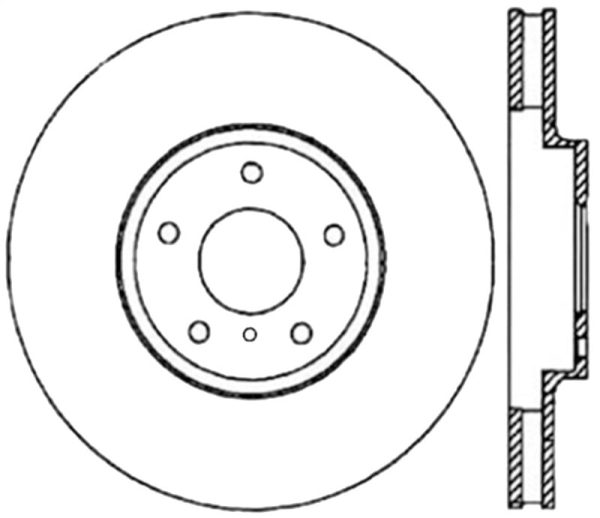 StopTech 06-18 Nissan Maxima SportStop Cryo Slotted & Drilled Front Right Rotor Supply