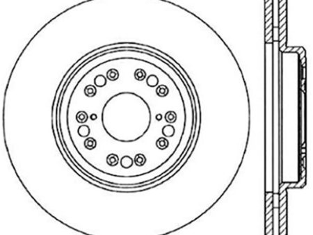 StopTech Sport Slotted (CRYO) 95-00 Lexus LS Front Left Rotor Fashion