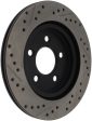 StopTech 05-10 Ford Mustang Slotted & Drilled Right Rear Rotor Cheap