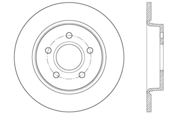 StopTech 12-15 Ford Focus w  Rear Disc Brakes Rear Right Slotted & Drilled Rotor Cheap