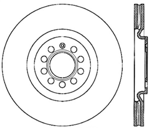 StopTech Power Slot 09 VW CC (Passat CC)   06-09 Passat Front Left CRYO-STOP Slotted Rotor For Discount