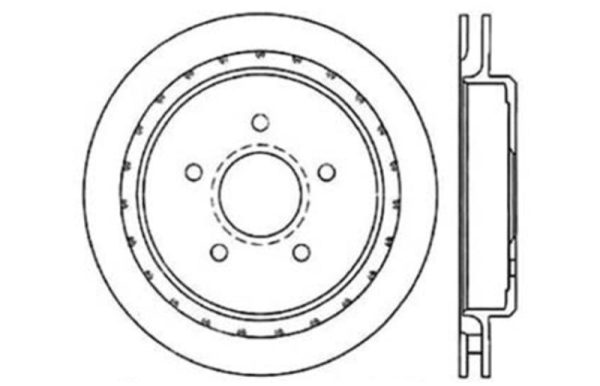 StopTech Power Slot 97-10 Chevrolet Corvette Rear Right Drilled Rotors Sale