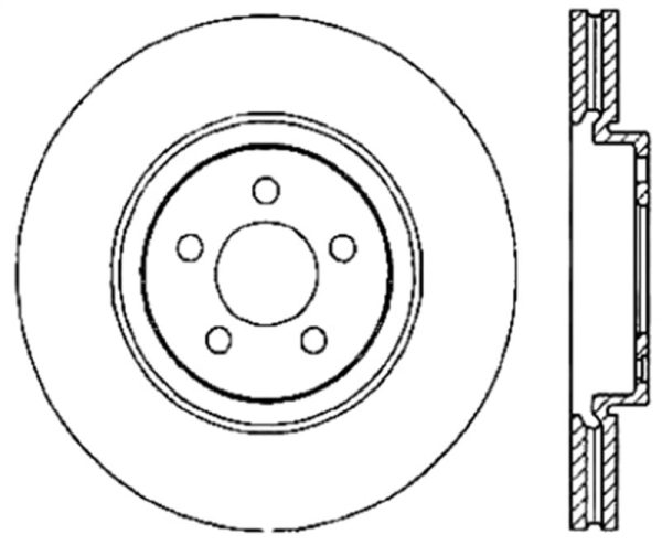 StopTech Slotted & Drilled Sport Front Right Cryo Brake Rotor 13-14 Ford Escape Online Sale