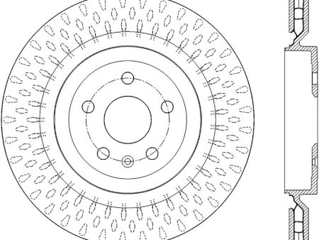 StopTech 09-16 Cadillac CTS SportStop Cryo Slotted & Drilled Rear Left Rotor Hot on Sale