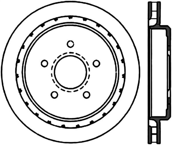 StopTech Power Slot 97-04 Chevy Corvette Slotted Right Rear CRYO Rotor For Sale