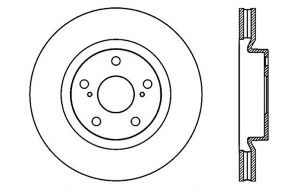 StopTech 07-09 Lexus ES 250 ES 300  ES330 ES350 SportStop Slotted & Drilled Right Front Rotor For Discount