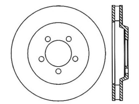 StopTech Power Slot 05-10 Mustang GT V8-4.6L Front Left Drilled Rotor Online Hot Sale