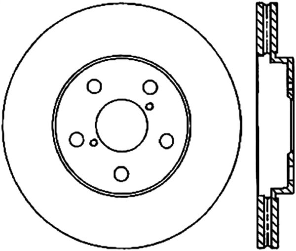 StopTech Power Slot 14-16 Lexus IS300 IS350 Front Left Slotted Cryo Rotor - Canada Spec Fashion