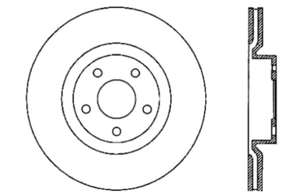 StopTech Power Slot 05-07 Cadillac XLR   06-09 Chevy Corvette Front Right Drilled & Slotted Rotors For Cheap