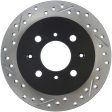 StopTech 90-96 Acura Integra   97-01 Integra (Exc. Type R) Slotted & Drilled Right Rear Rotor For Cheap